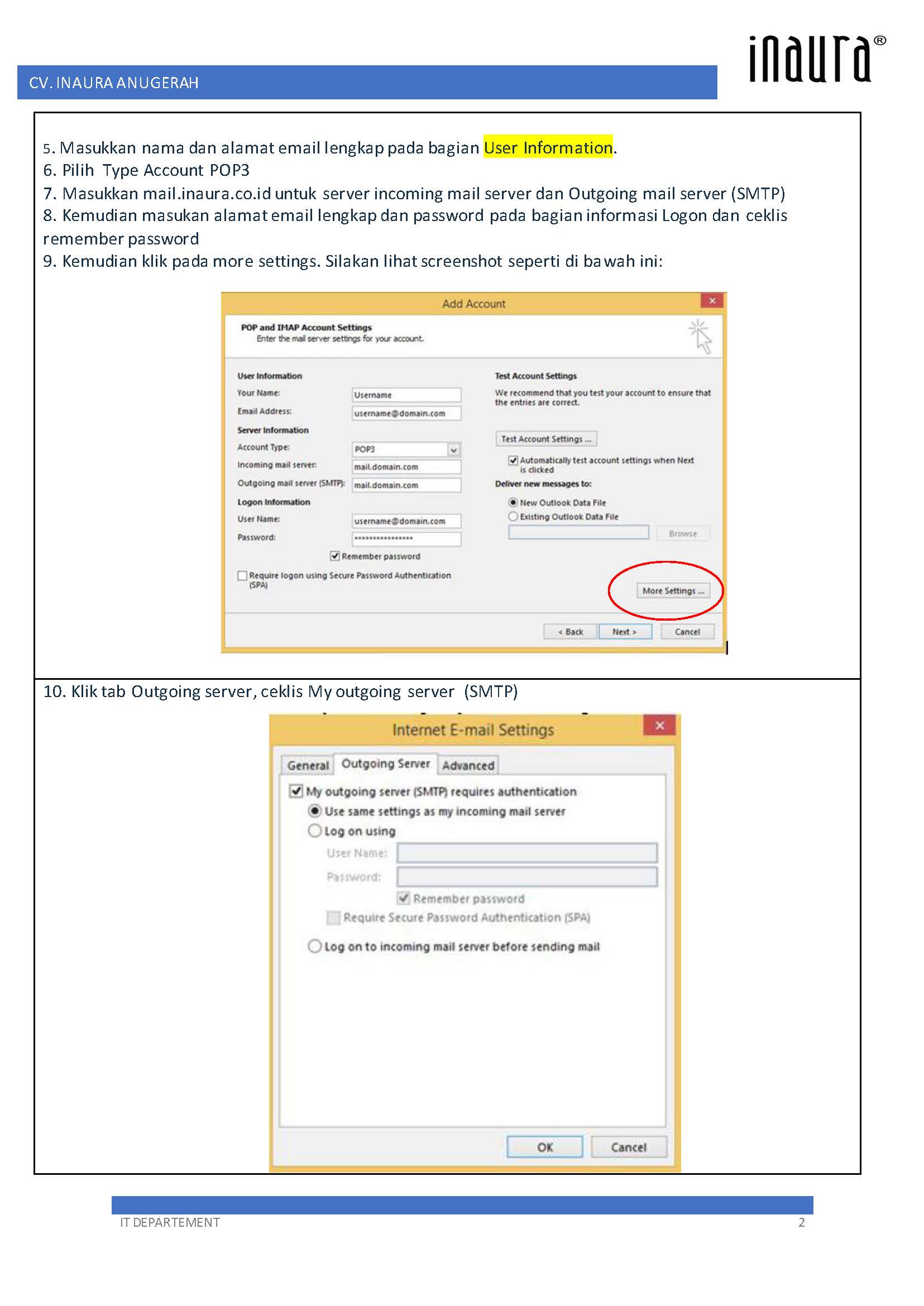 Manual User – Setup email di Microsoft Outlook 2016_Page_2